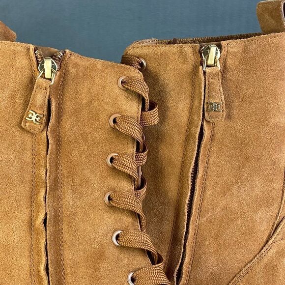 SAM EDELMAN EVINA FRONTIER BROWN Platform Combat boots women size 10 - Picture 7 of 10